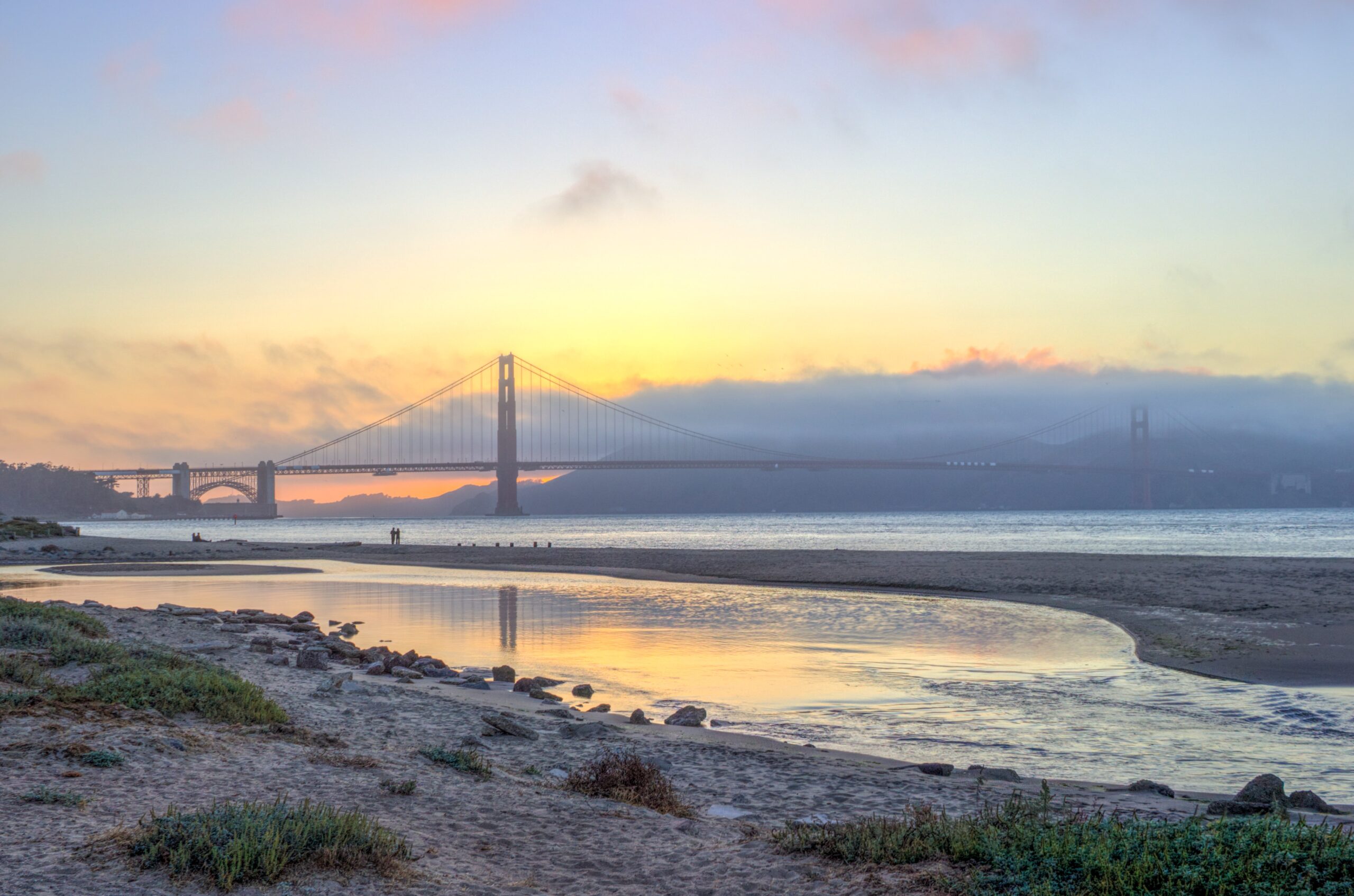 Sunset view from Crissy Field East Beach